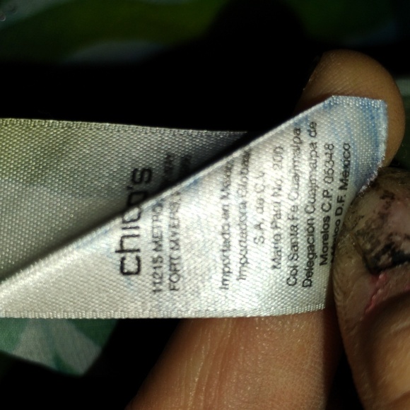 Chicos embellished zebra striped top in greens and blues. - Picture 5 of 8